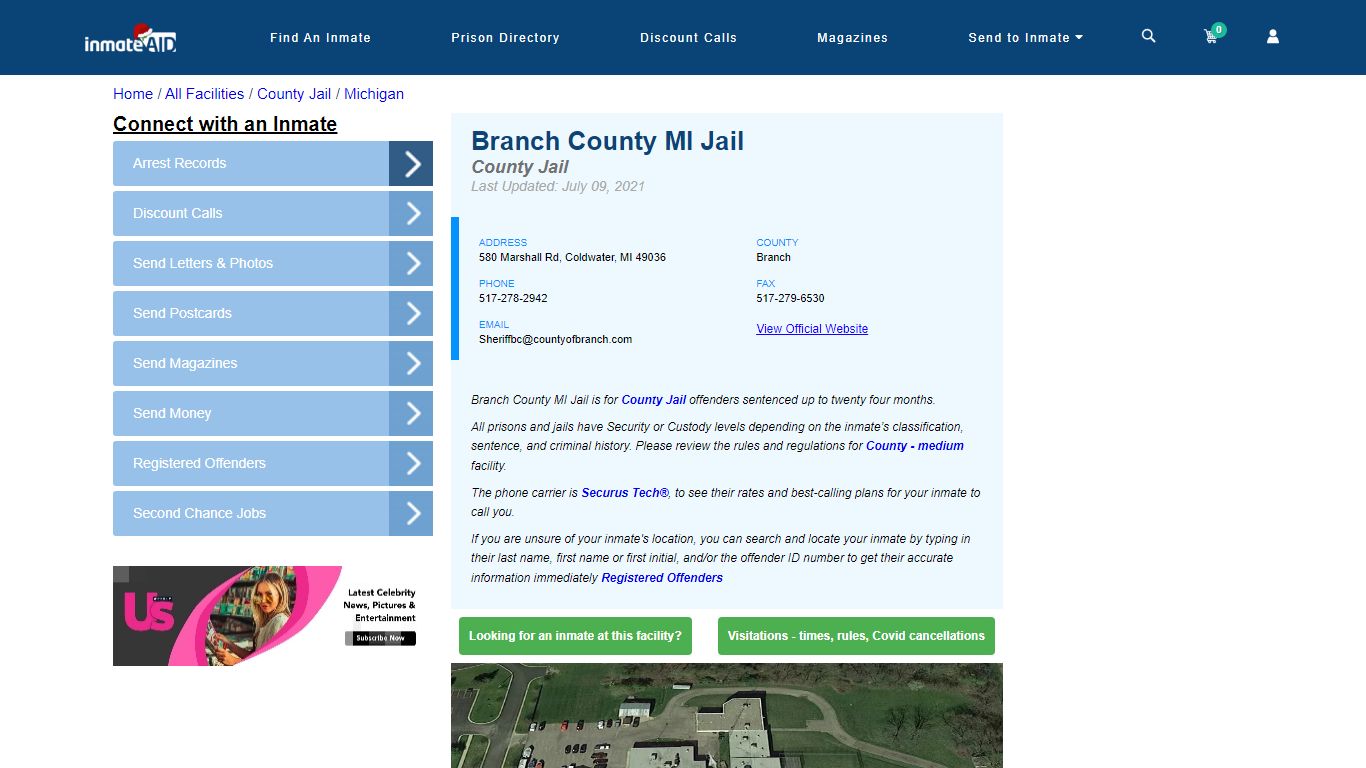 Branch County MI Jail - Inmate Locator - Coldwater, MI